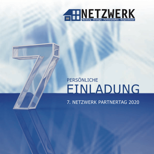 Titelblatt der PDF „Einladung zum  7. NETZWERK Partnertag 2020“