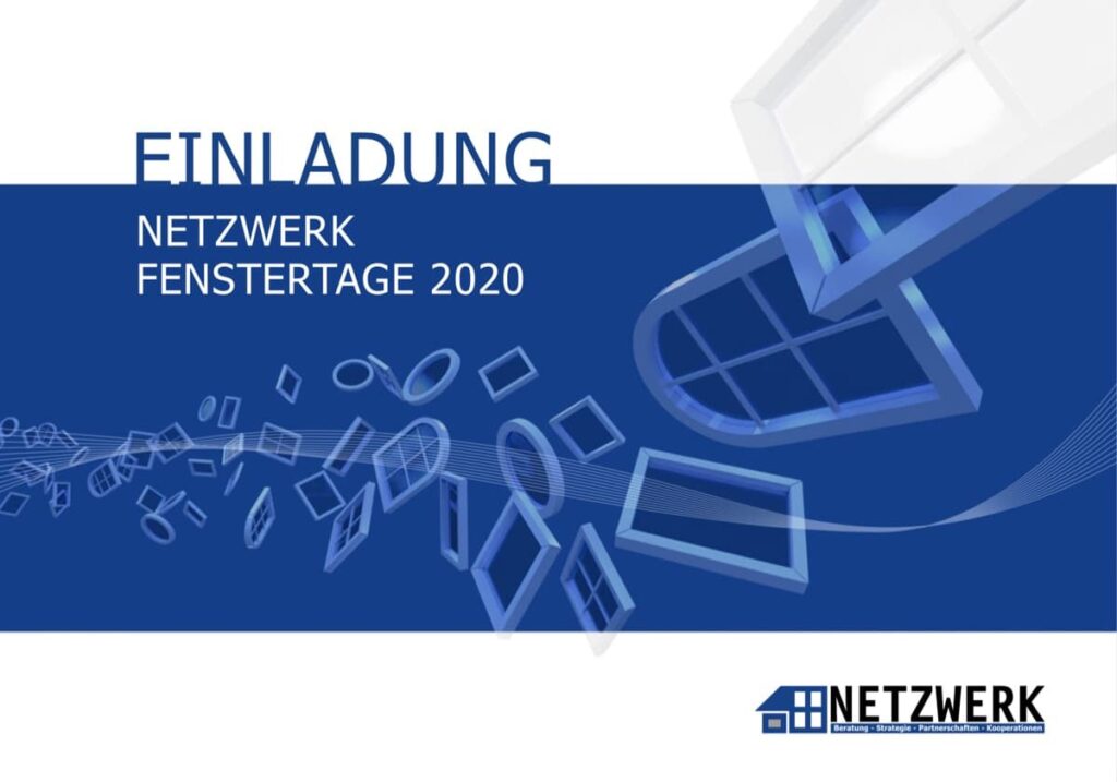 Titelseite EInladung NETZWERK FENSTERTAGE 2020