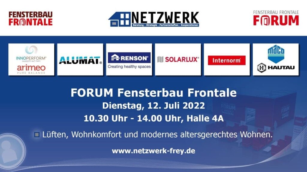 NETZWERK mit Partnern im Forum der Fensterbau Frontale 2022